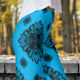 Prachtig Blue Sky Mandela patroon Leggings