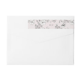 Prachtig Blush Floral Monogram Sketting Address