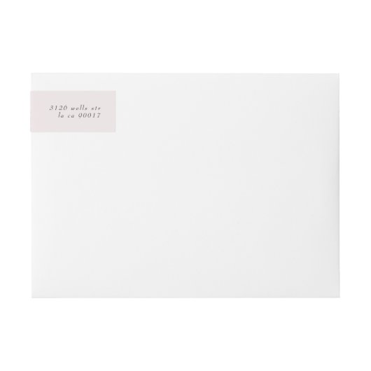 Prachtig Blush Floral Monogram Sketting Address (Voorkant)