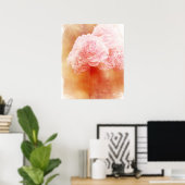 Prachtig Blushing Peony Bouquet Poster (Thuiskantoor)