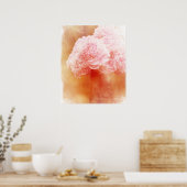 Prachtig Blushing Peony Bouquet Poster (Keuken)