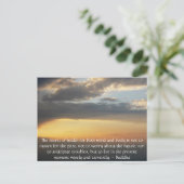 Prachtig boeddhistisch citaat met inspirerend foto briefkaart (Staand voorkant)