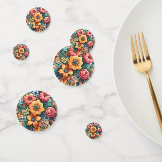 Prachtig boeket bloemen confetti (Groep)