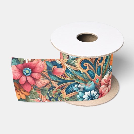 Prachtig boeket bloemen satijnen lint (Spoel)
