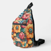 Prachtig boeket bloemen sling bag (Rechterhoek)