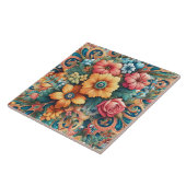 Prachtig boeket bloemen tegeltje (Zijkant)