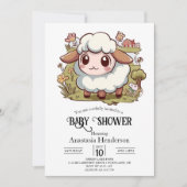 Prachtig boerenerf schaap Baby shower Kaart (Voorkant)