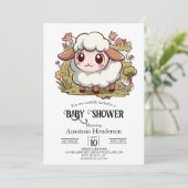 Prachtig boerenerf schaap Baby shower Kaart (Staand voorkant)