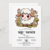 Prachtig boerenerf schaap Baby shower Kaart (Voorkant / Achterkant)