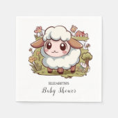 Prachtig boerenerf schaap Baby shower Servet (Voorkant)
