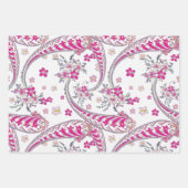 Prachtig Bohemian Paisley Roze Kunstontwerp Inpakpapier Vel (Voorkant 2)