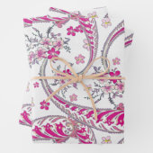 Prachtig Bohemian Paisley Roze Kunstontwerp Inpakpapier Vel (In situ)