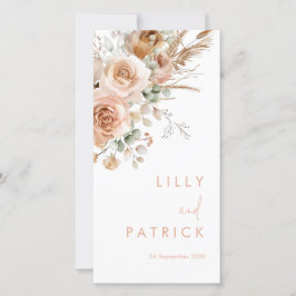 Prachtig Boho Bloemen Huwelijksprogramma