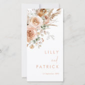 Prachtig Boho Floral huwelijksprogramma (Voorkant)