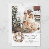 Prachtig Boho kerstjaar in de Review Feestdagenkaart (Voorkant)