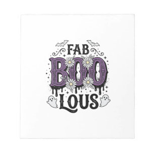 Prachtig Boo Halloween Vintage Geest Shirt Ontwerp Notitieblok