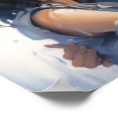 Prachtig Bord aquarel portret van een 16-jarige Poster (Hoek)