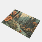 Prachtig bos rivierlandschap deurmat (Schuin)