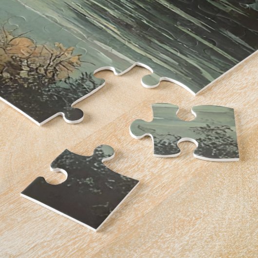 Prachtig bos rivierlandschap legpuzzel (Zijkant)