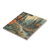 Prachtig bos rivierlandschap tegeltje (Zijkant)