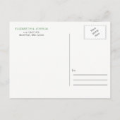 Prachtig botanisch groen Save the Date Aankondigingskaart (Achterkant)