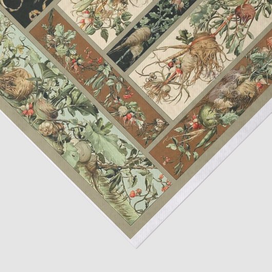 Prachtig botanisch weefselpapier tissuepapier (Detail)