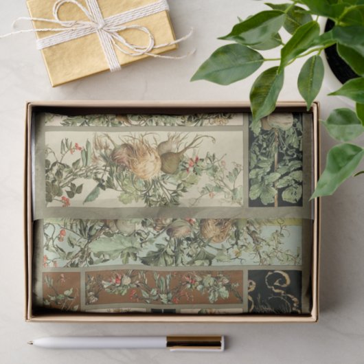 Prachtig botanisch weefselpapier tissuepapier (Geschenk)