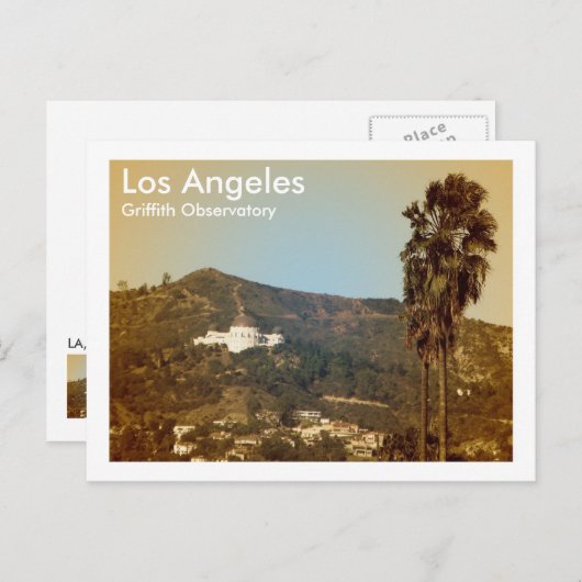 Prachtig Briefkaart van het LA Observatory! (Voorkant / Achterkant)