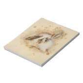 prachtig bruin konijnenkonijnenschilderij notitieblok (Linkerzijde)
