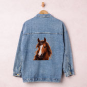 Prachtig bruin paard denim jacket (Hangar)