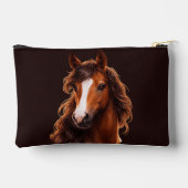 Prachtig, bruin paard met witte bles etui (Achterkant)