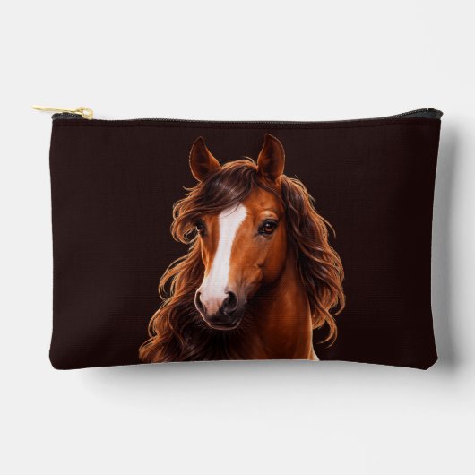 Prachtig, bruin paard met witte bles etui (Voorkant)
