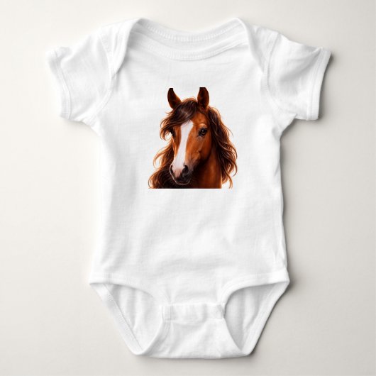 Prachtig bruin paard romper (Voorkant)