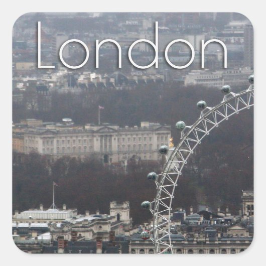 Prachtig! Buckingham Palace Millennium Wheel Vierkante Sticker (Voorkant)