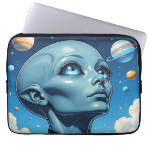 Prachtig buitenaards wezen laptop sleeve