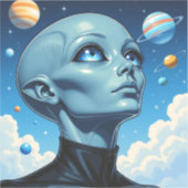 Prachtig buitenaards wezen sticker (Voorkant)