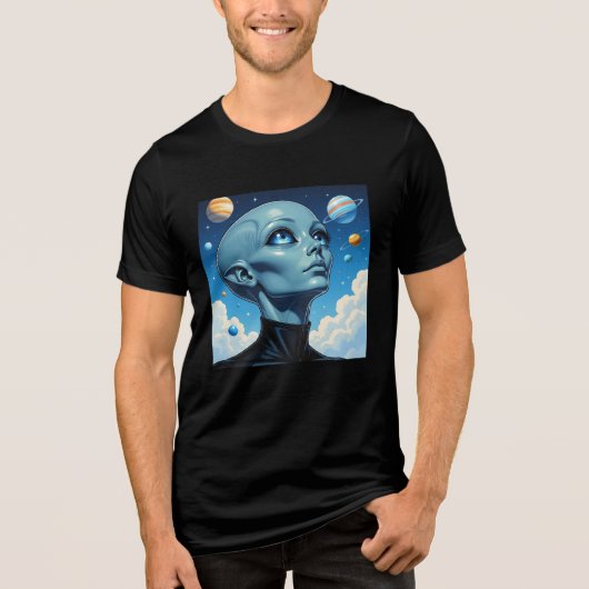 Prachtig buitenaards wezen Tri-Blend shirt (Voorkant)