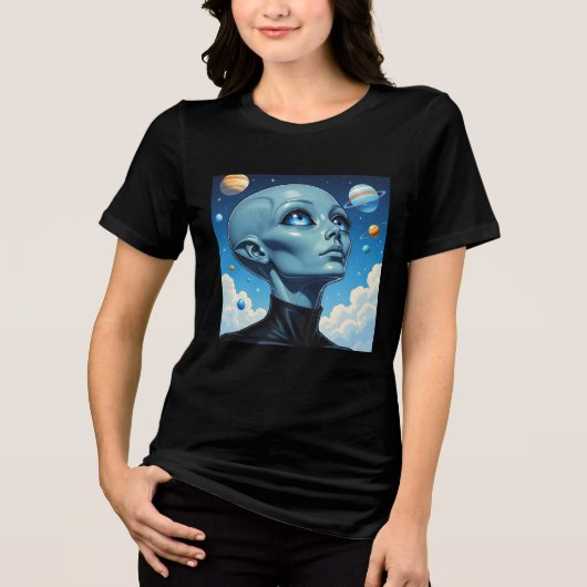 Prachtig buitenaards wezen Tri-Blend shirt (Voorkant)