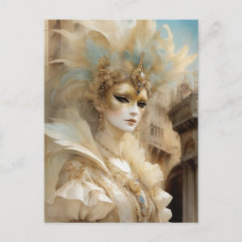 Prachtig carnavalsmasker van Venetië Briefkaart