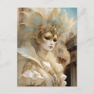 Prachtig carnavalsmasker van Venetië Briefkaart