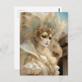 Prachtig carnavalsmasker van Venetië Briefkaart (Voorkant / Achterkant)