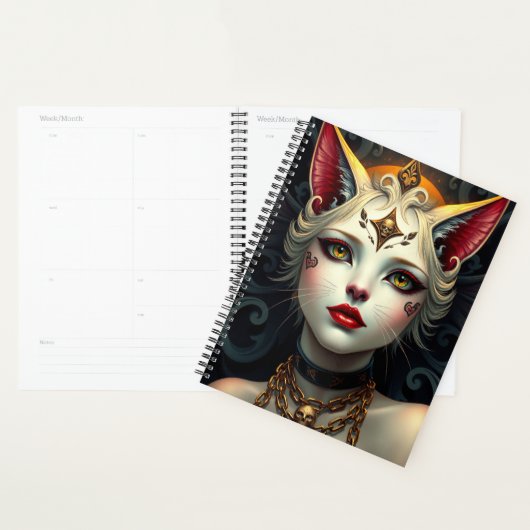 Prachtig Cat Fairy portret Planner (Display)