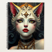 Prachtig Cat Fairy portret Planner (Voorkant)