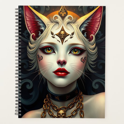 Prachtig Cat Fairy portret Planner (Voorkant)
