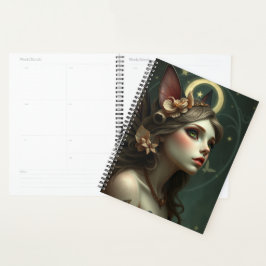 Prachtig Cat Fairy portret Planner