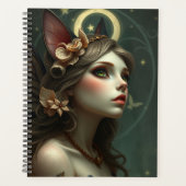 Prachtig Cat Fairy portret Planner (Voorkant)