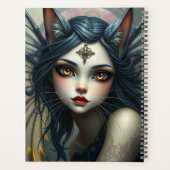 Prachtig Cat Fairy portret Planner (Achterkant)