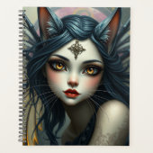 Prachtig Cat Fairy portret Planner (Voorkant)
