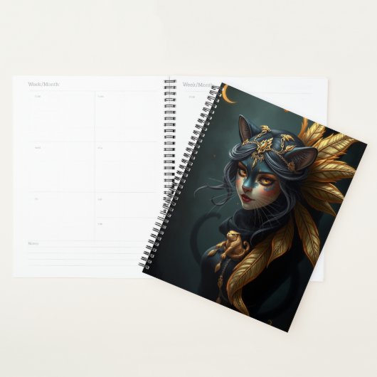 Prachtig Cat Fairy portret Planner (Display)