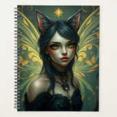 Prachtig Cat Fairy portret Planner (Voorkant)